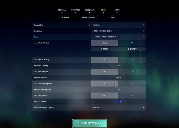 Valorant Oyun İçi Ayar